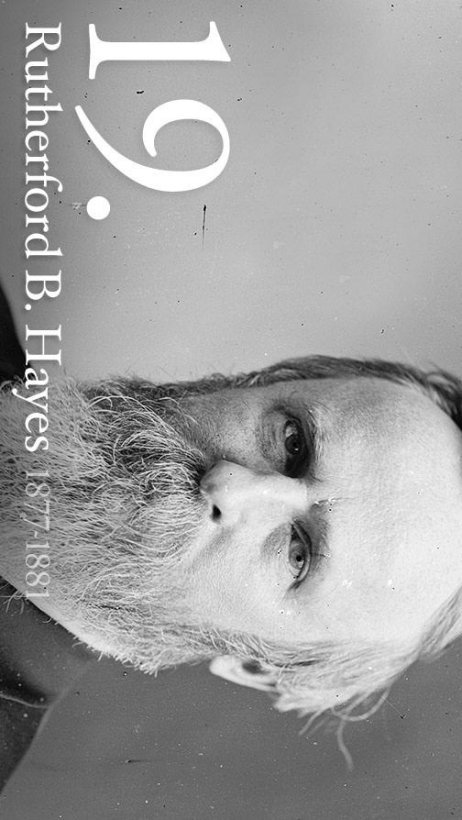Free printable President Rutherford B. Hayes biography and picture