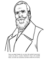 Rutherford B. Hayes facts and coloring page