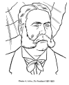 Chester Arthur coloring pages
