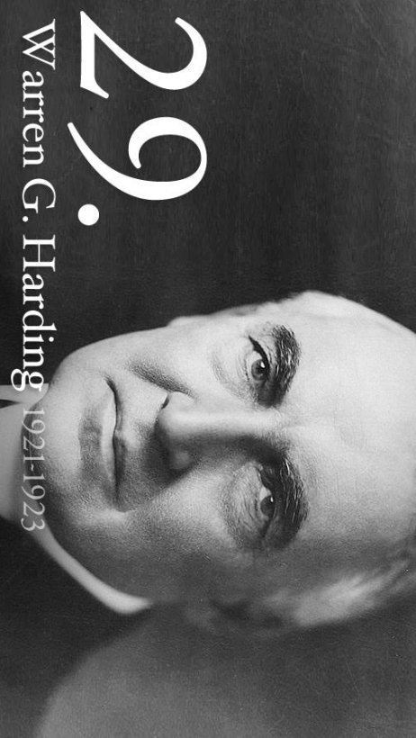 Free printable President Warren G. Harding picture