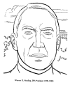 Warren Harding coloring pages