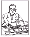 Biography and coloring picture
