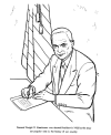 Dwight Eisenhower facts and coloring page