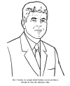 JFK - John Kennedy coloring pages