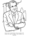 Richard Nixon facts and coloring page