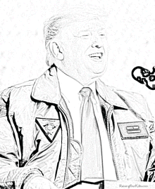 Donald Trump Biography and coloring picture