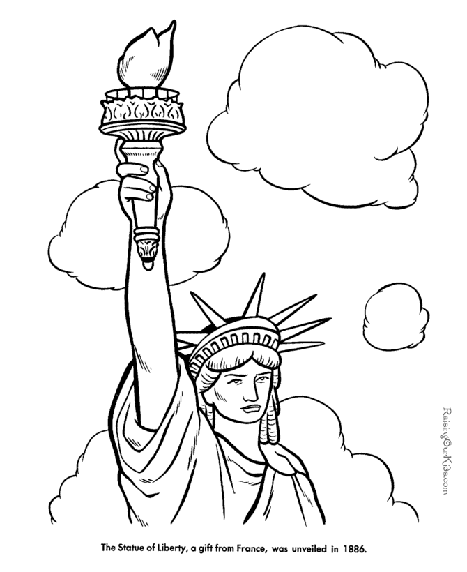 The Statue of Liberty Facts, Pictures, Poem, Quote and coloring pages