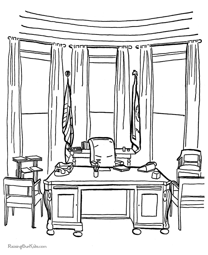 The White House coloring page