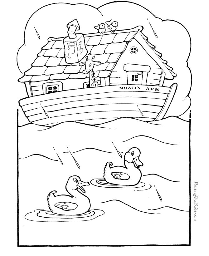 Free printable Noah's Ark, Bible coloring pages