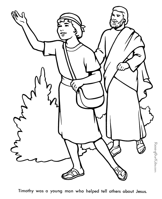 Timothy - Bible coloring page to print