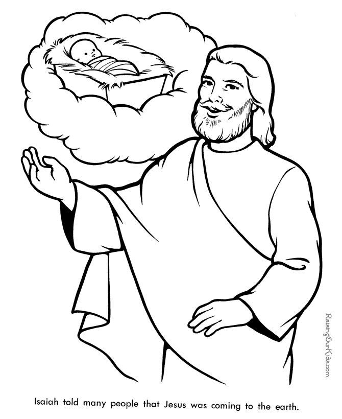 Isaiah - Bible coloring page to print free