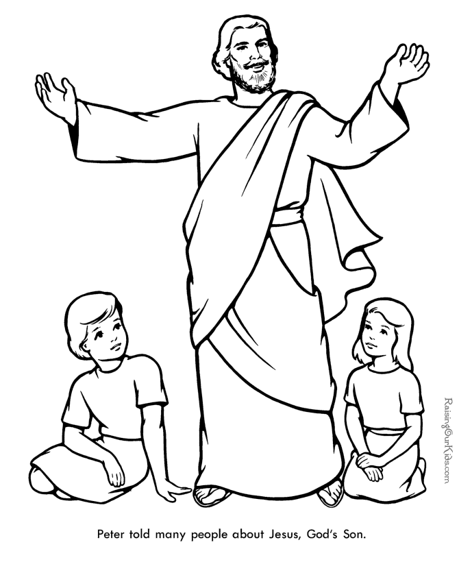 Peter - Bible page to print and color