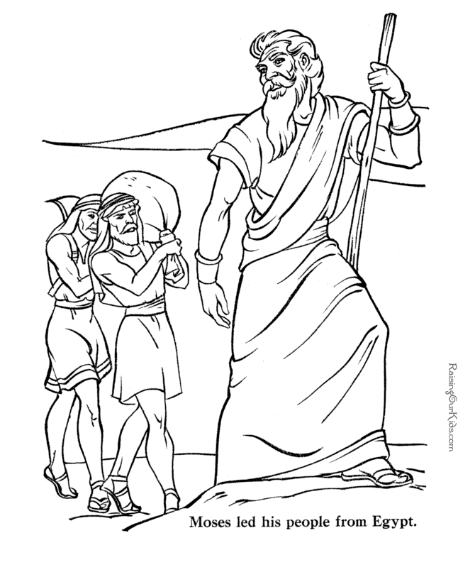 Moses -  Bible coloring pages to print
