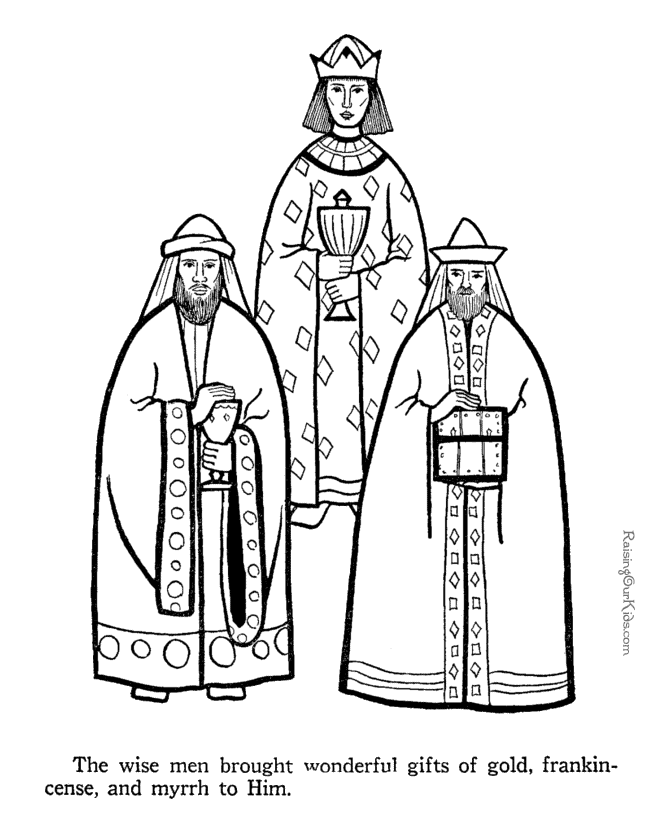 Three Wise Men coloring pages to print