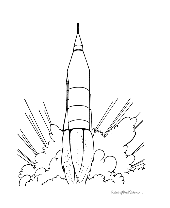 Space coloring pages for kids