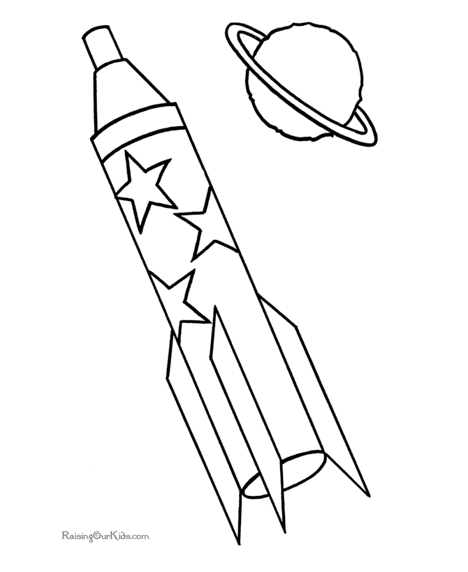 Rocket sheet to color for kids