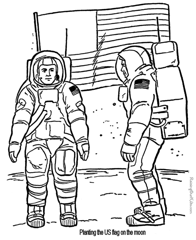 Moon coloring page to print