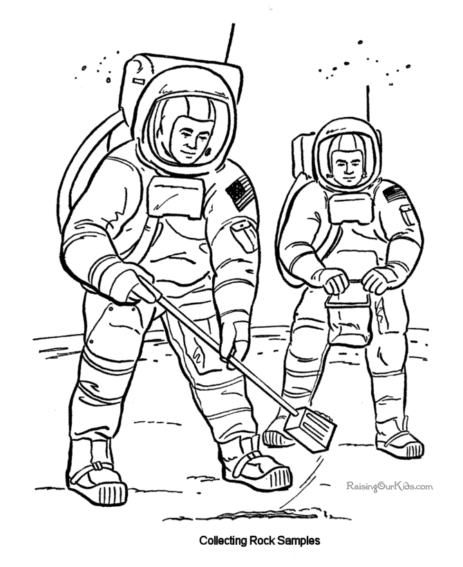 Astronauts pic to print and color