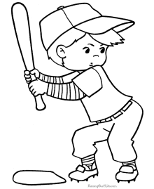 Baseball coloring pages to print