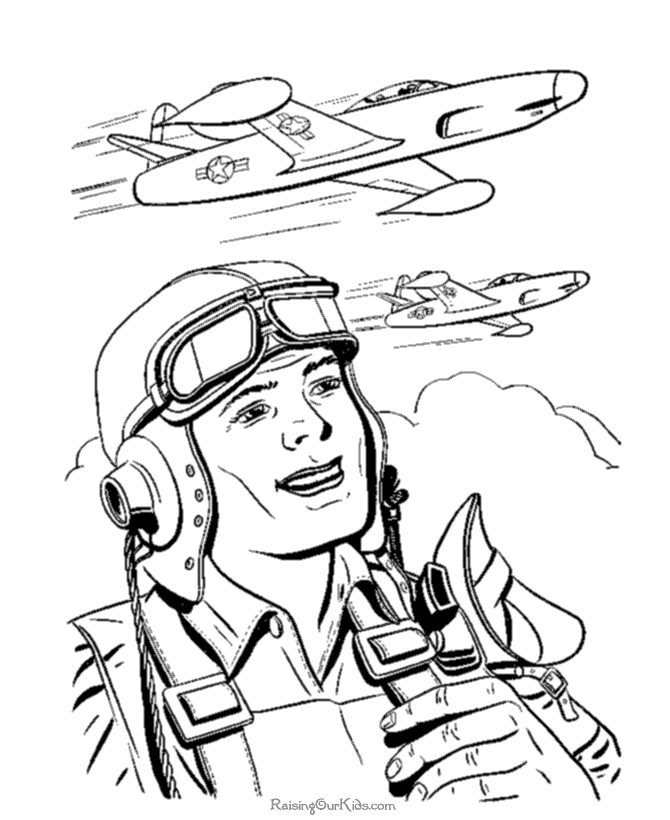 Airplane coloring book page