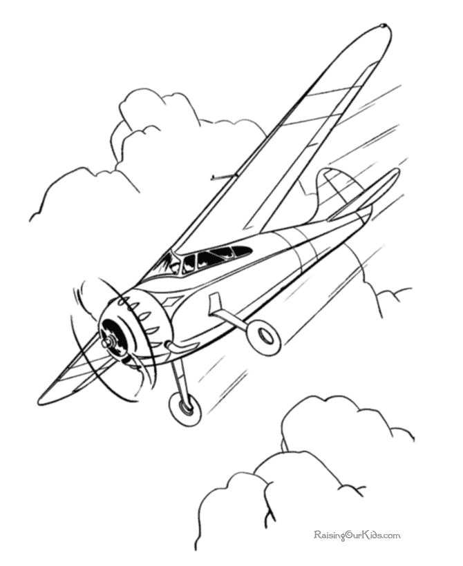 Airplane to print and color