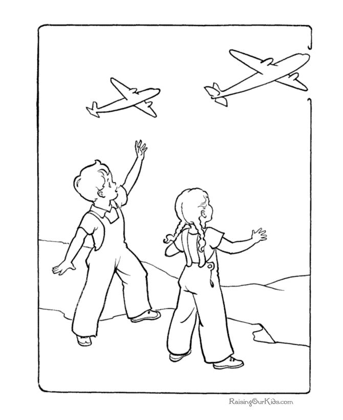 Plane to print and color