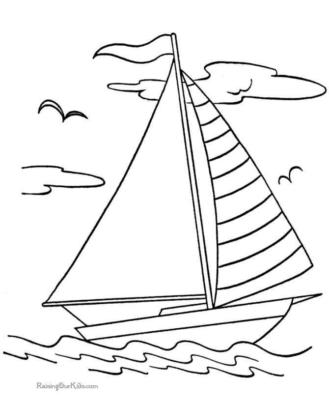 Boats to print and color