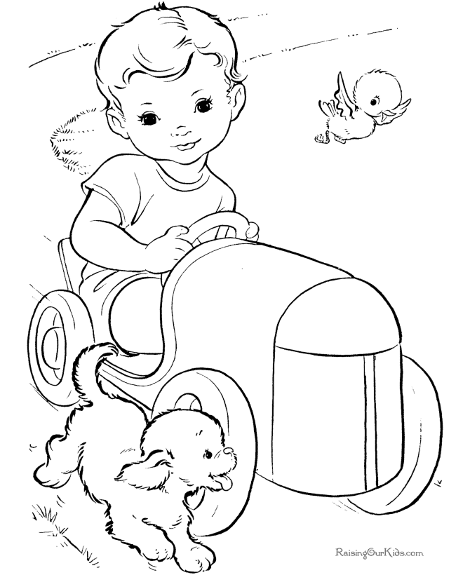 Toy car coloring page