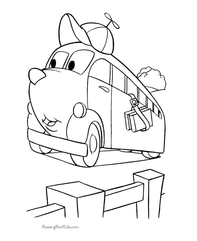 Kid coloring pictures of cars