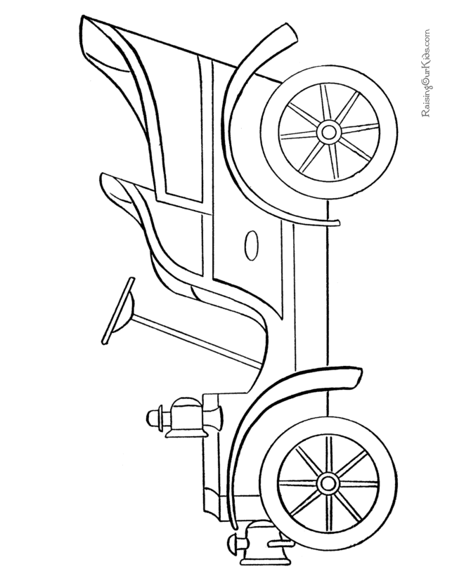 Free printable antique car to color