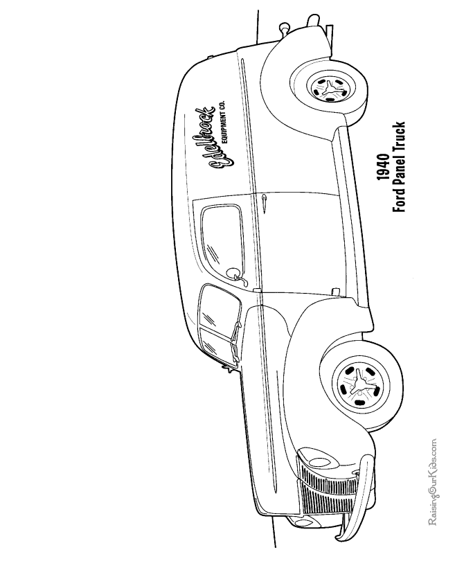 Free printable car coloring page - Ford