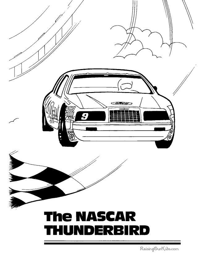 Nascar coloring page for kid
