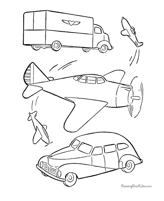 Coloring pages of cars