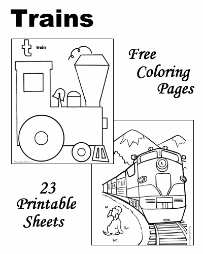 Train coloring pages!