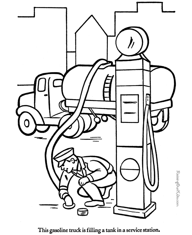 Truck to print and color