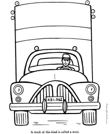 Big truck coloring pages