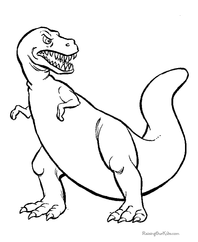Free to print this dinosaur coloring page