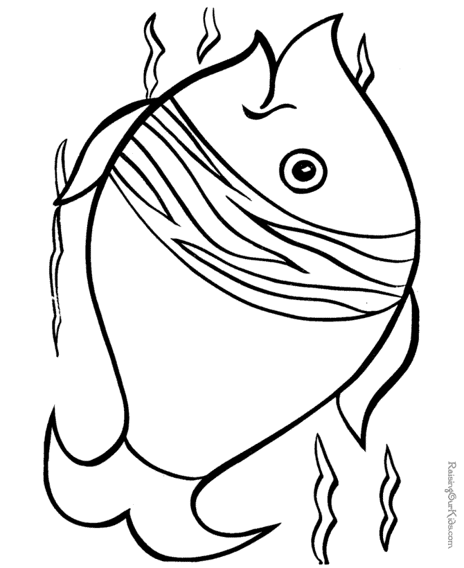 fish coloring page to print