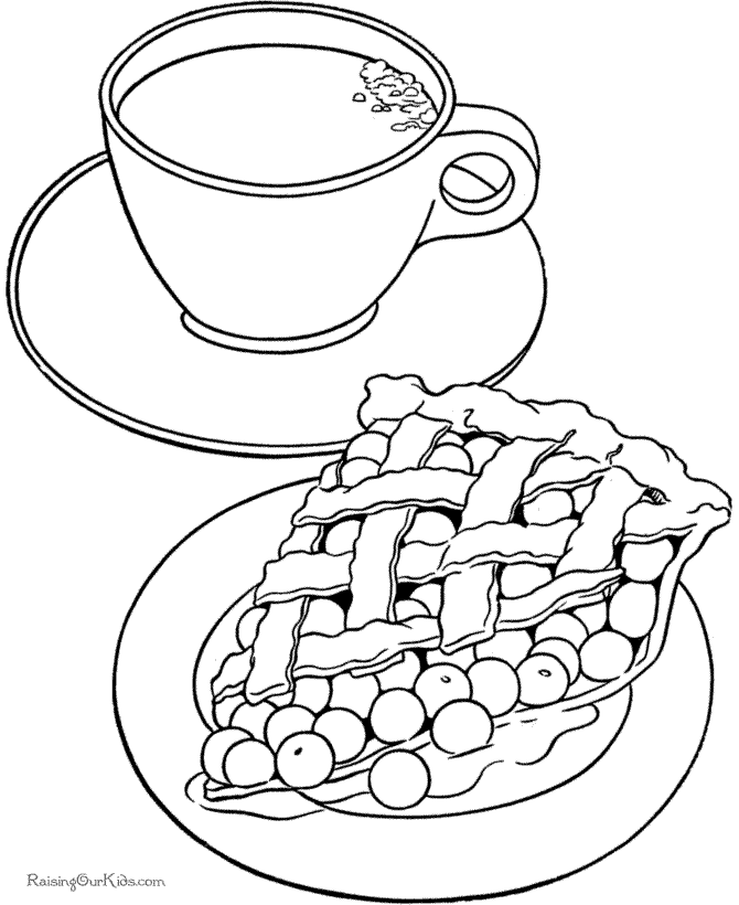Apple Pie Coloring Page