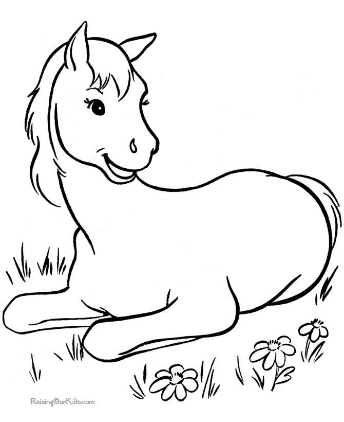 horse coloring page to print