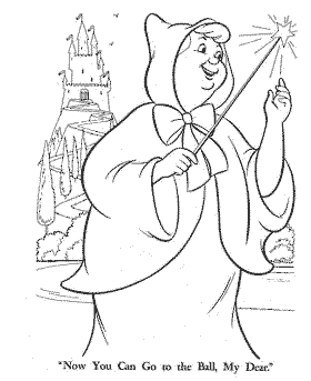 coloring pages of Cinderella