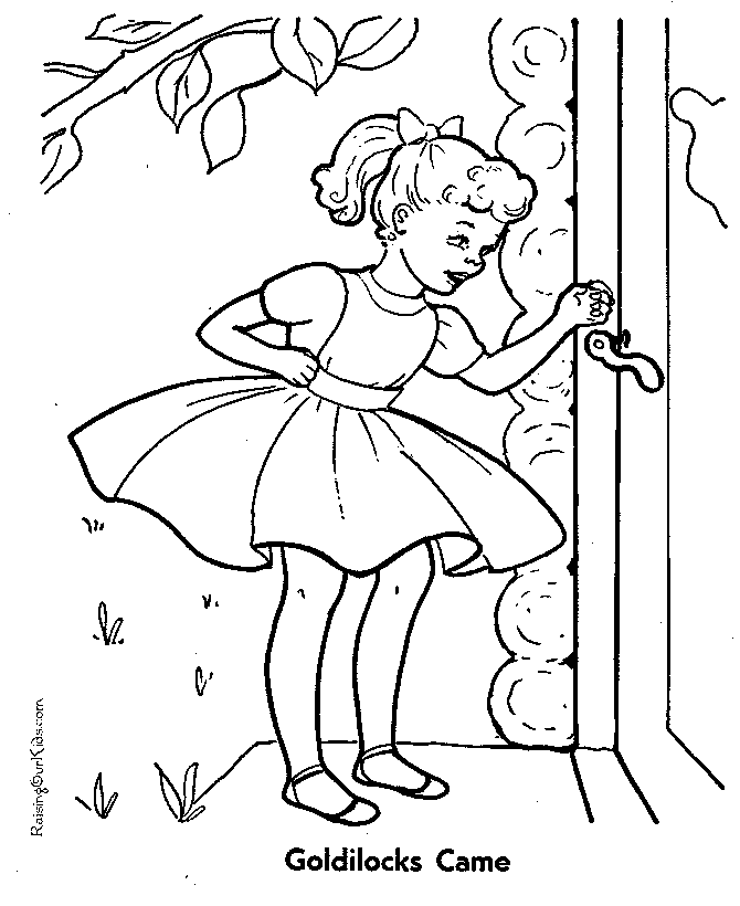 Goldilocks coloring page