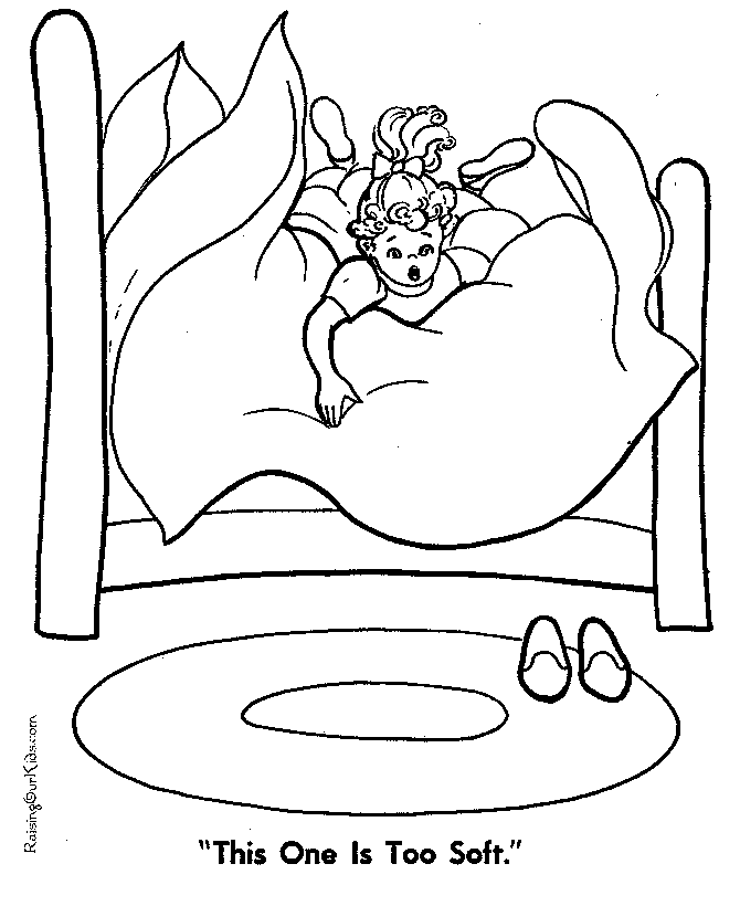 Goldilocks coloring page to color