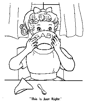 coloring pages of Goldilocks and Three Bears