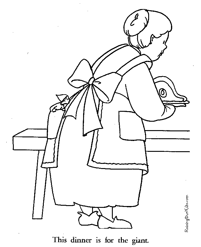 giants dinner coloring page