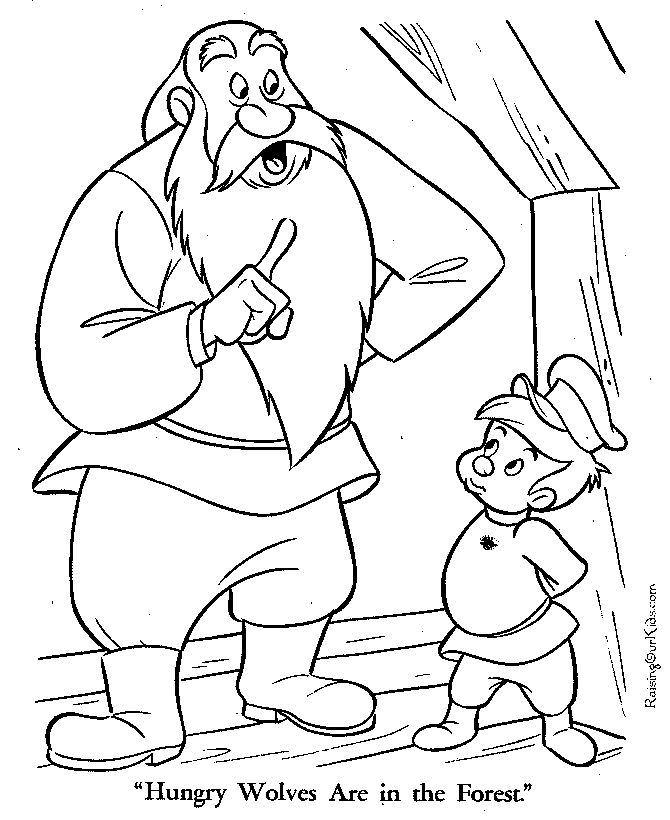 Peter and the Wolf coloring page