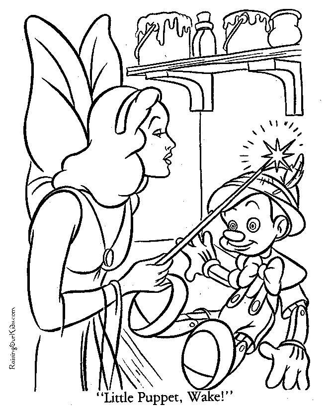 Pinocchio coloring page