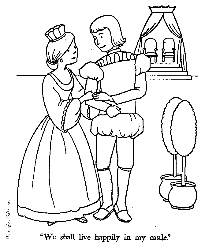 Prince and Rapunzel coloring page