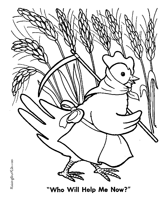 Who Will Help Little Red Hen coloring page