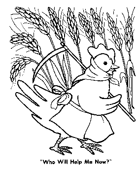 Little Red Hen coloring pages